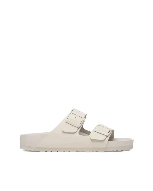 Birkenstock White Sliders