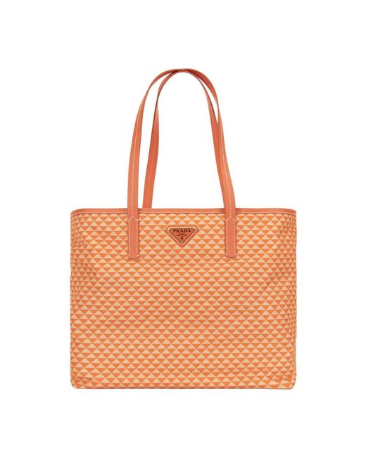Prada Orange Tote Bags