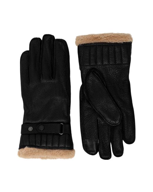 Barbour Leder-Utility-Handschuhe in Black für Herren