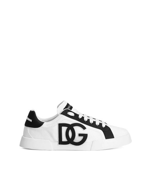 Dolce & Gabbana White "Portofino" Sports Shoes for men
