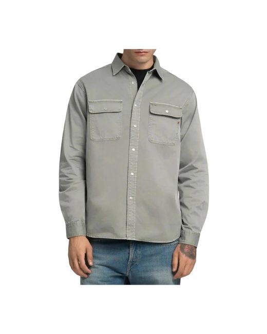 Replay Gray Casual Shirts for men