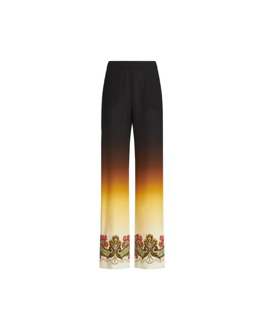 Etro Orange Wide Trousers
