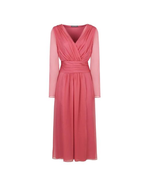 Alberta Ferretti Pink Midi Dresses