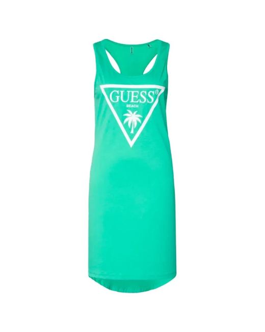 Short Dresses Guess de color Green
