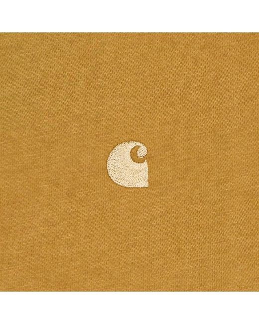 Carhartt T-Shirt Met Korte Mouwen En Ronde Hals in het Yellow voor heren