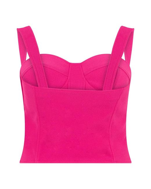 Moschino Top Met Hartvormige Halslijn in het Pink