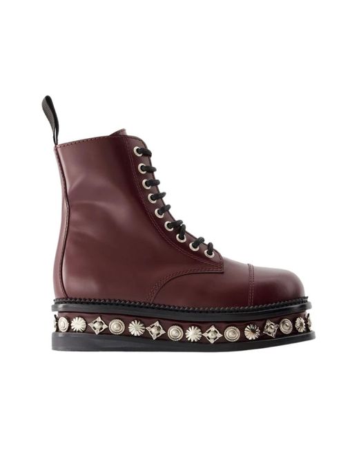 Toga Brown Lace-Up Boots