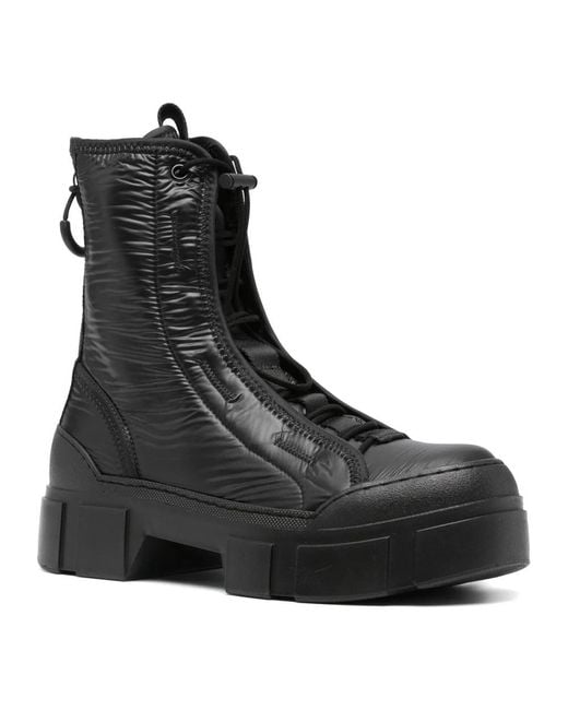 Vic Matié Black Lace-Up Boots