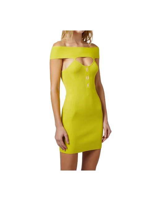 Elisabetta Franchi Yellow Short Dresses