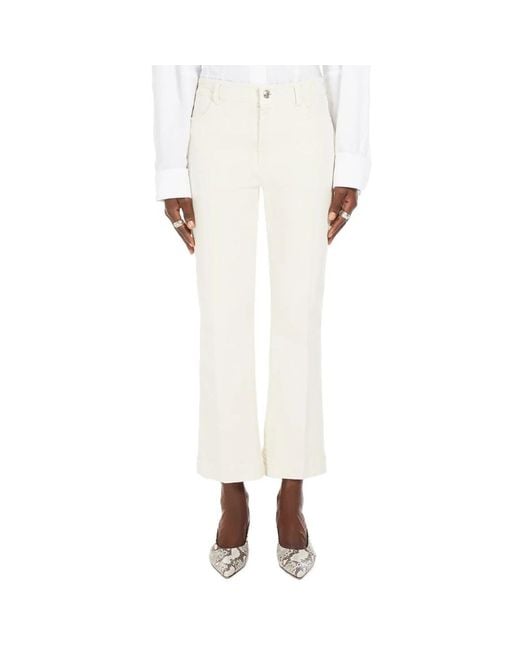 Max Mara White Wide Trousers