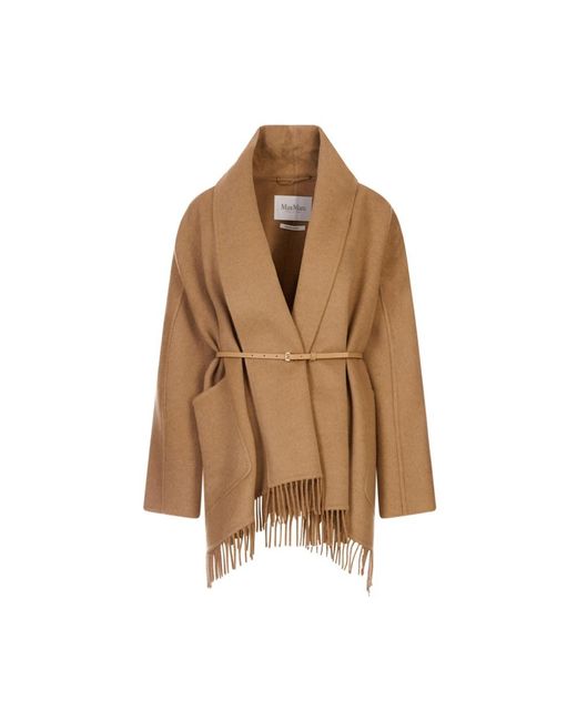 Max Mara Jassen ,Bruin ,Wol Abilita Korte Jas in het Brown