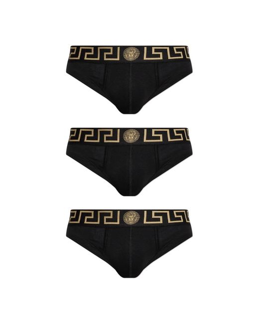 Versace Dreierpack slips in Black für Herren