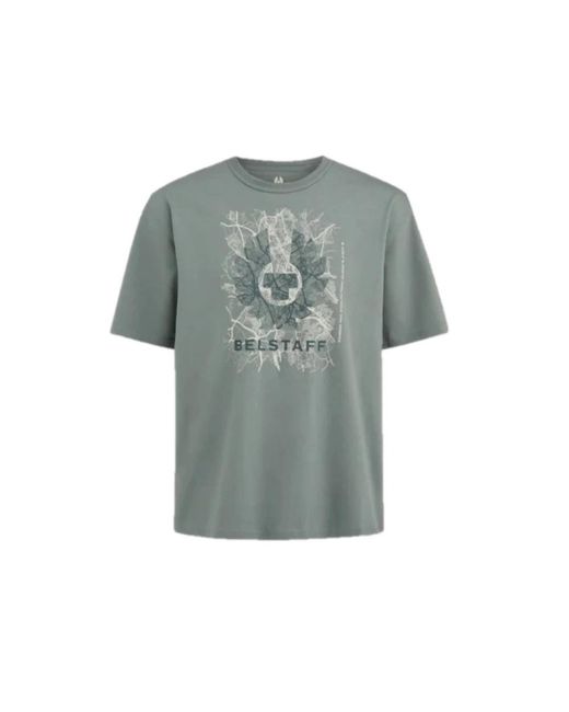 Belstaff Gray T-shirt Map Mineral for men