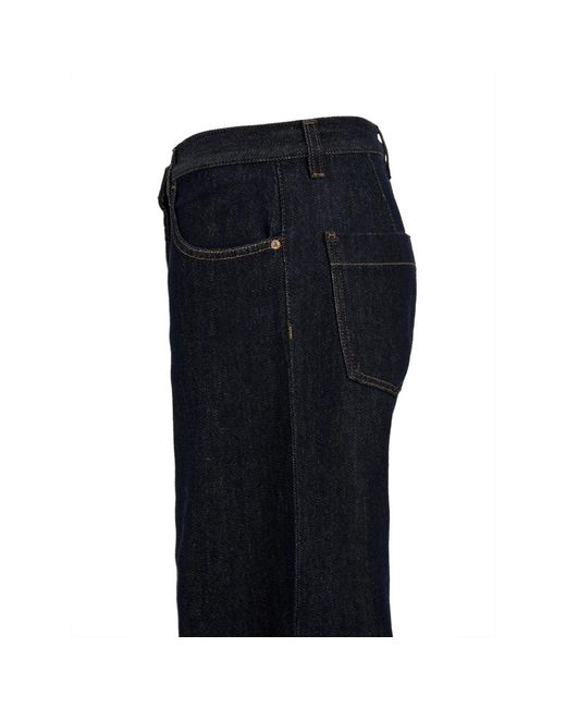 Aspesi Wijde Jeans in het Black