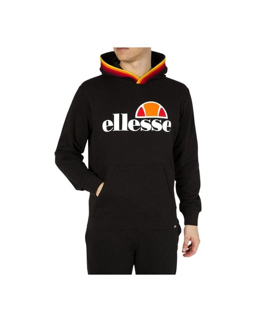 Ellesse Hoodies & Sweatvesten ,Zwart ,Regenboog Hoodie Voor Mannen in het Black voor heren