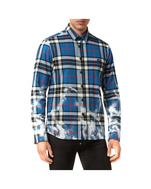Philipp Plein Blue Casual Shirts for men