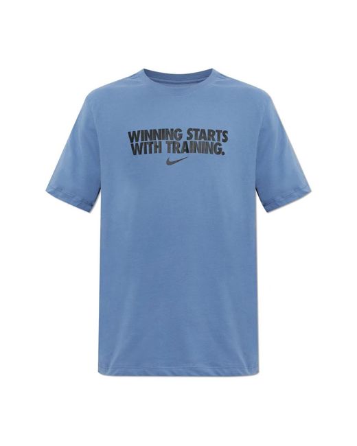 Training T-Shirts Nike de hombre de color Blue