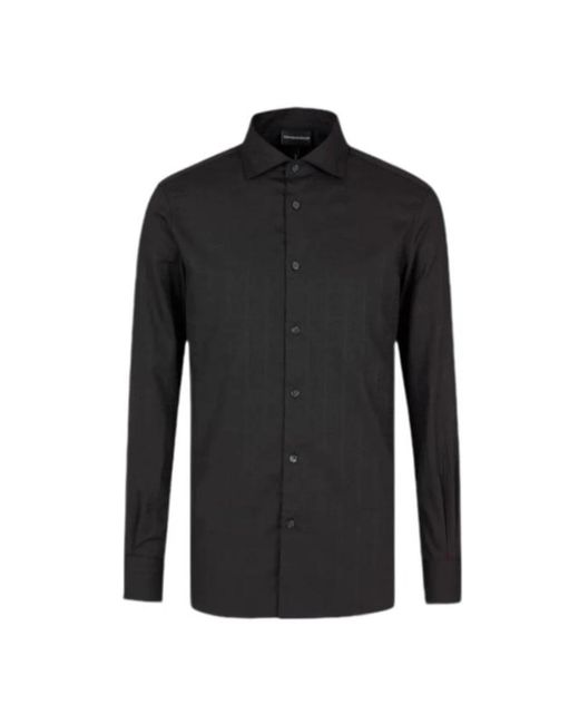 Emporio Armani Black Casual Shirts for men