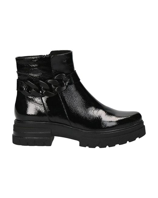 Caprice Black Ankle Boots