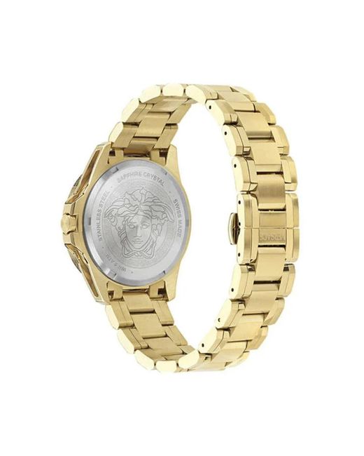 Versace Accessoires ,Geel ,Bracelet Watch in het Metallic voor heren