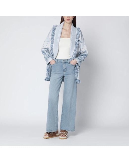 FRAME Blue Wide Jeans