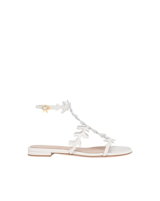Gianvito Rossi White Flat Sandals