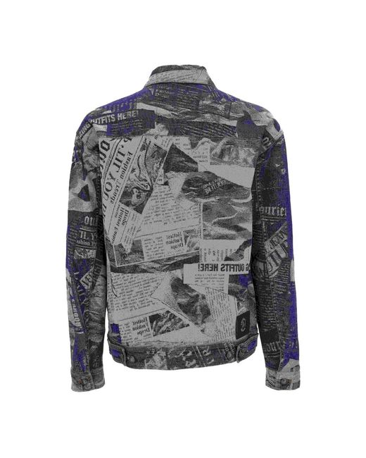 Denim Jackets di Versace Jeans Couture in Gray da Uomo