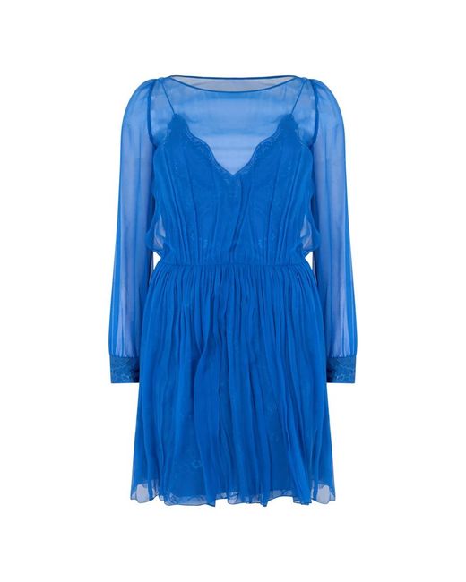Alberta Ferretti Blue Short Dresses