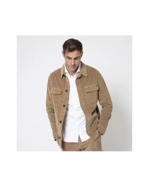 Mason's Jassen ,Bruin ,Katoen Bruin Corduroy Overshirt Met Knoopsluiting in het Brown voor heren