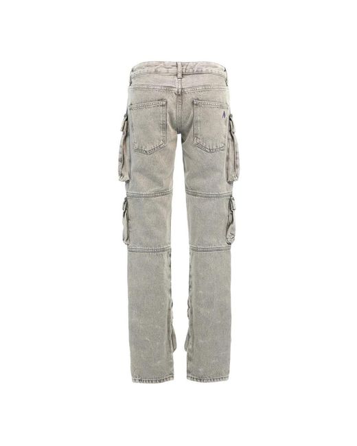 The Attico Gray Straight Fit Jeans