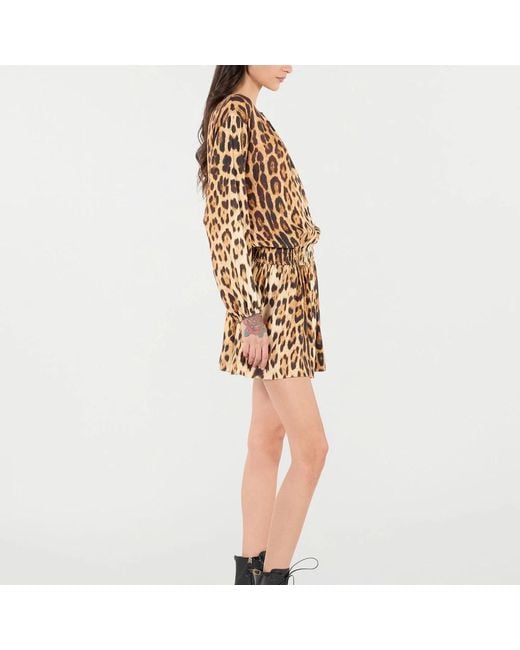 Roberto Cavalli Brown Short Dresses