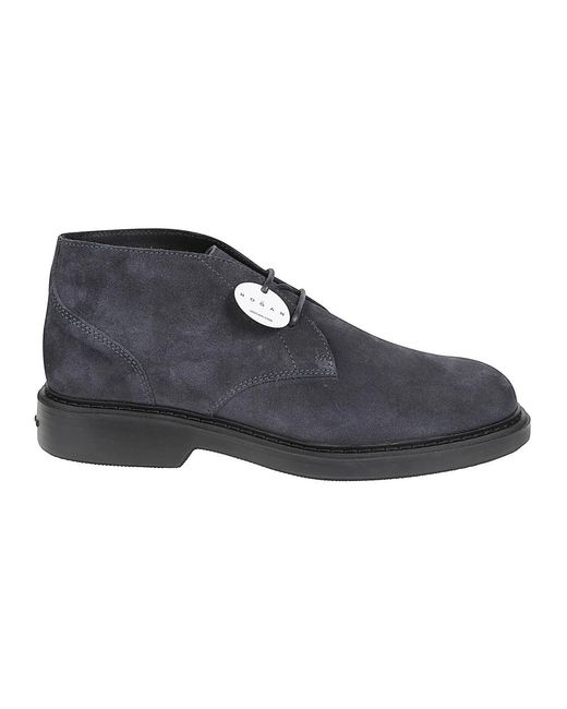 Hogan Blue Lace-Up Boots for men