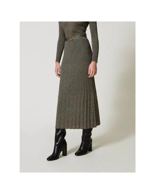 Twinset Green Midi Skirts