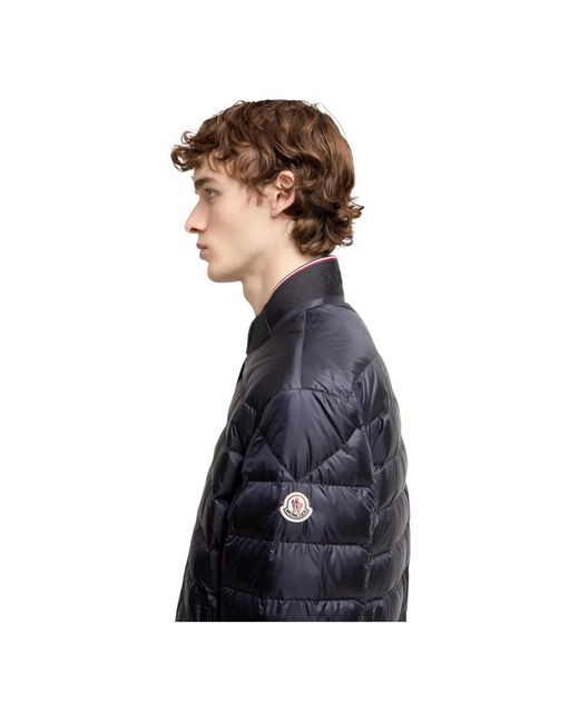 Moncler Jassen ,Zwart ,Polyester Rigel Short Down Jacket in het Blue voor heren