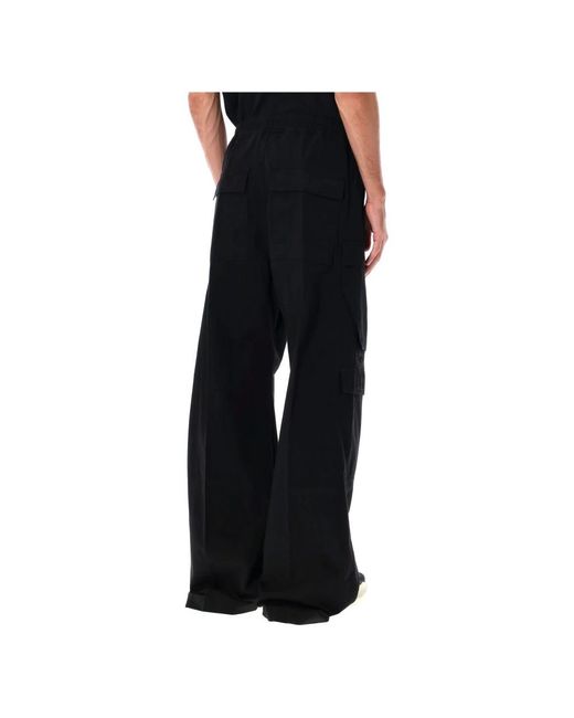 Rick Owens Black Wide Trousers for men