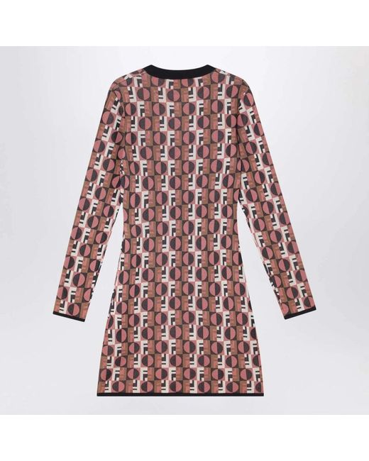 Fendi Kleedjes ,Roze ,Korte Roze Jurk Abito Donna Corto in het Red