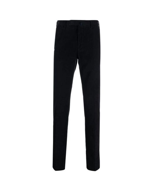 Incotex Black Slim-Fit Trousers for men