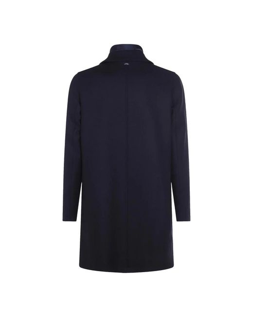 Herno Jassen ,Blauw ,Wol Laminar Easy Wool Puffer Carcoat in het Blue voor heren
