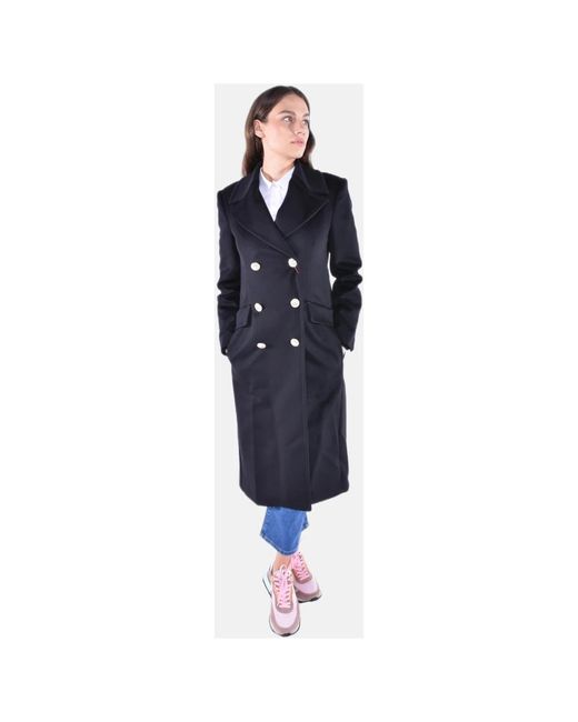 Max Mara Blue Double-Breasted Coats