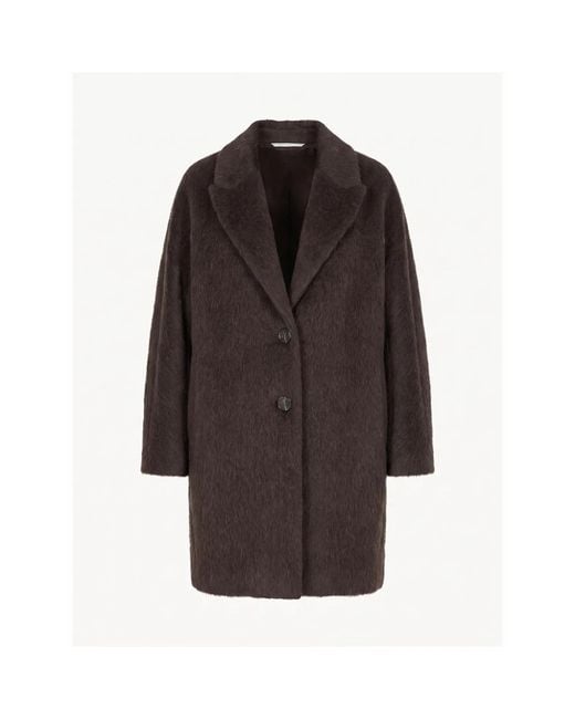 Peserico Brown Single-Breasted Coats