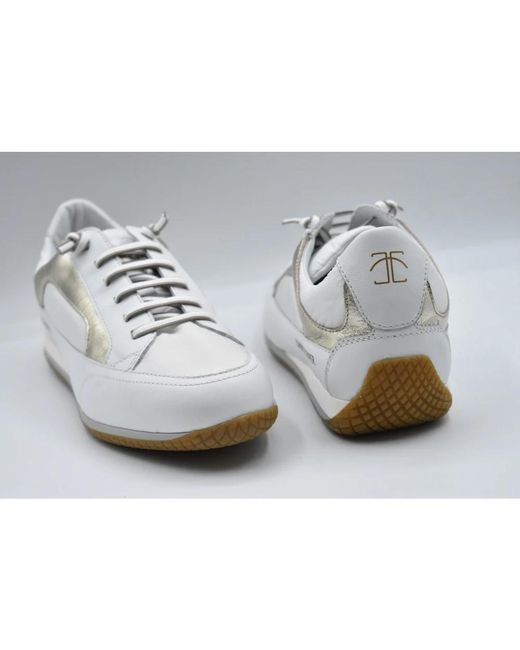 Candice Cooper White Laced shoes