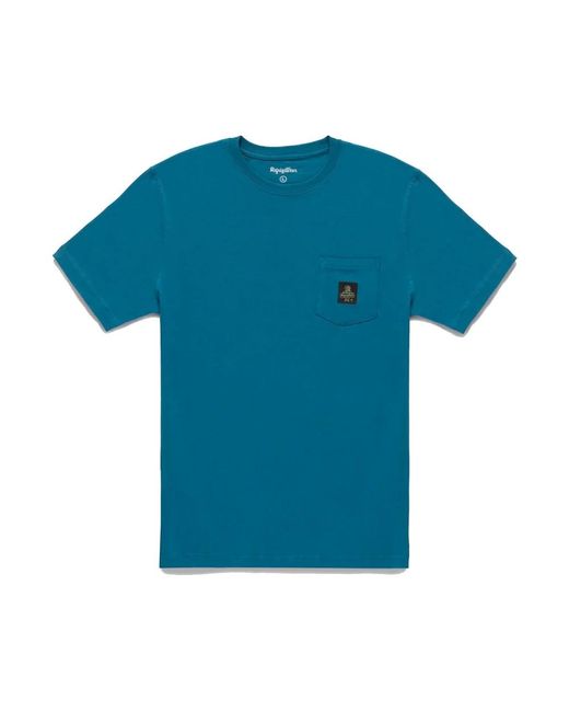 Refrigiwear Baumwoll t-shirt mit logo-tasche in Blue für Herren