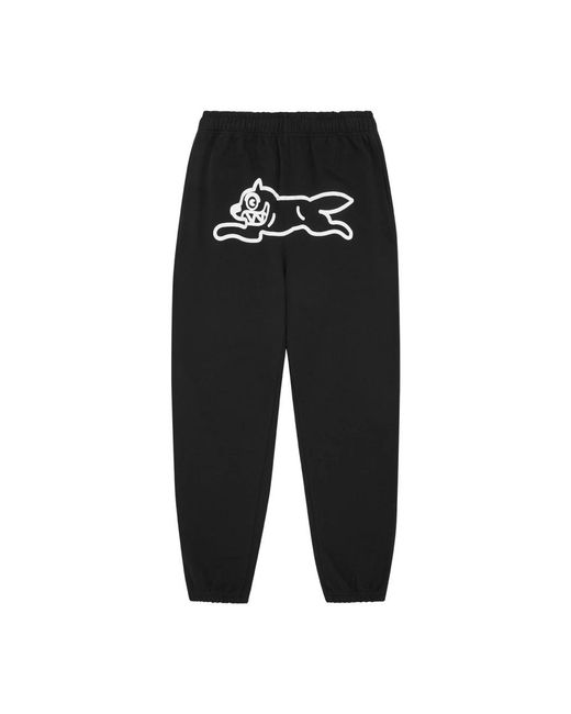 ICECREAM Broeken ,Zwart ,Katoen Running Dog Trainingsbroeken Met Logo Patch in het Black voor heren