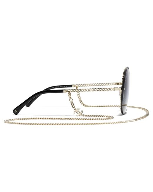 Chanel Gray Ikonoische sonnenbrille mit verlaufsgläsern