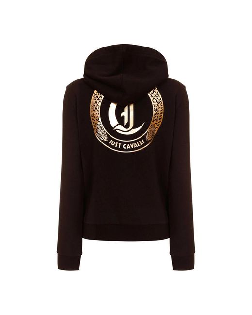Just Cavalli Hoodies & Sweatvesten ,Zwart ,Zip-Throughs in het Black