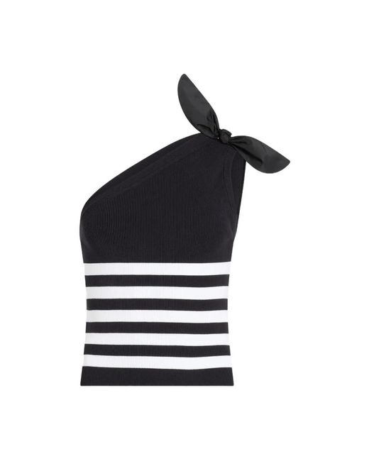 Patou Black Sleeveless Tops