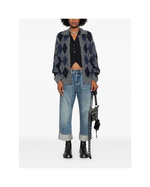 R13 Blue Straight Fit Jeans