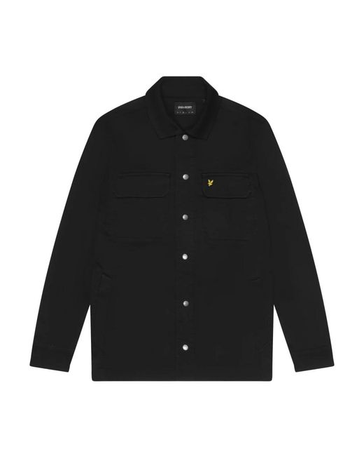 Lyle & Scott Jassen ,Zwart ,Cord Overshirt Voor Mannen in het Black voor heren