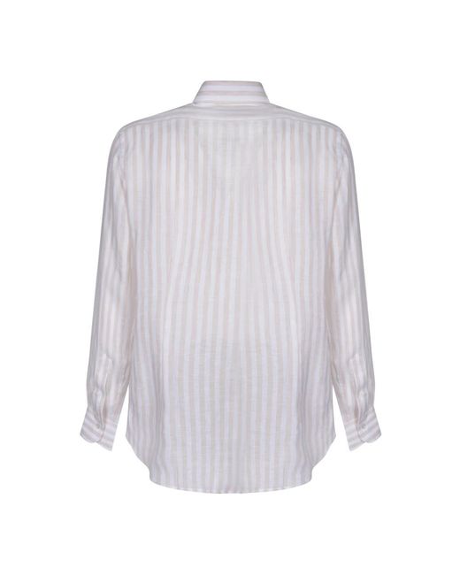 Dell'Oglio White Casual Shirts for men