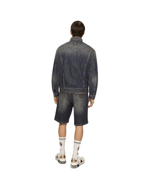 Dolce & Gabbana Jeans-Shorts in Gray für Herren